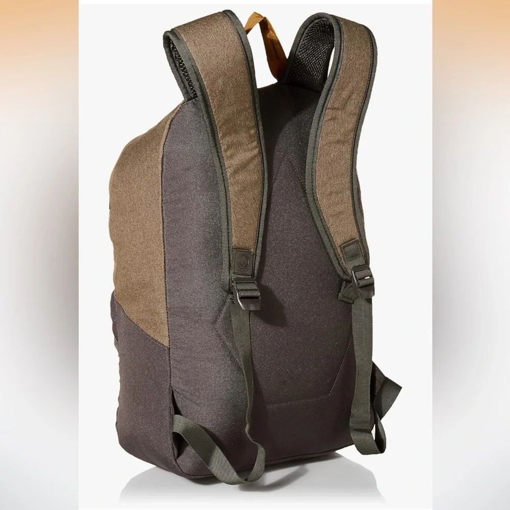Volcom Academy many pocket Olive and Gray Backpack bag